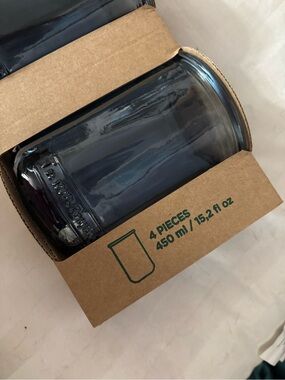 San Miguel Recycled glasses. 4 count. BLUE.